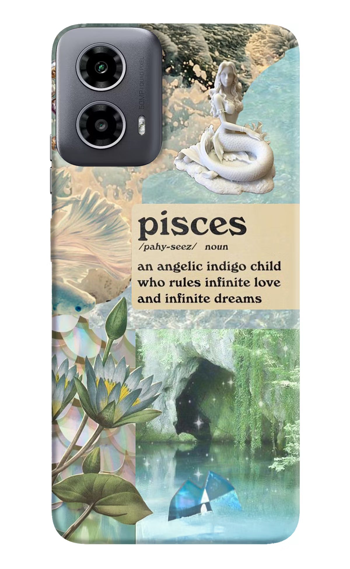 Pisces Zodiac Moto G34 5G Hard Case Back Cover by Casekaro