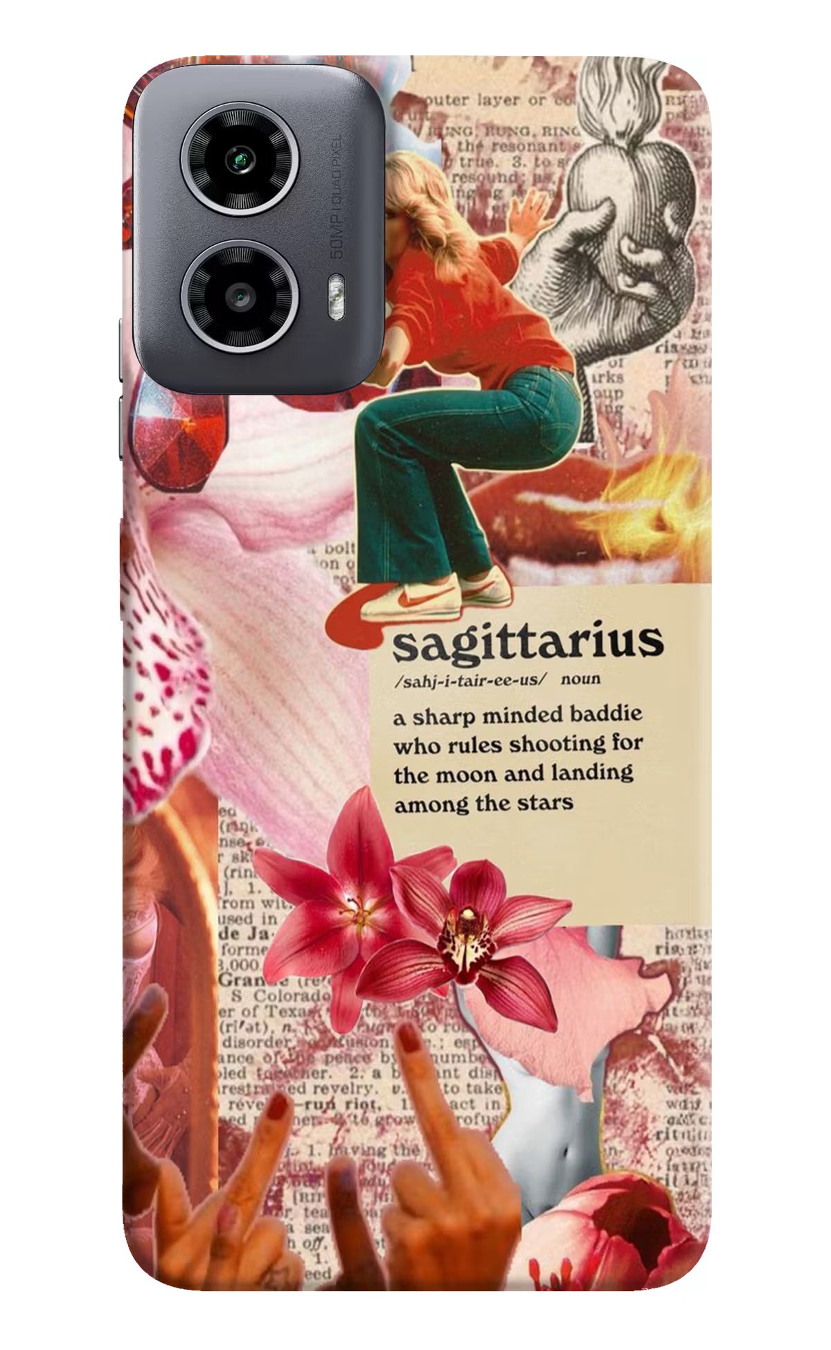 Sagittarius Zodiac Moto G34 5G Hard Case Back Cover by Casekaro