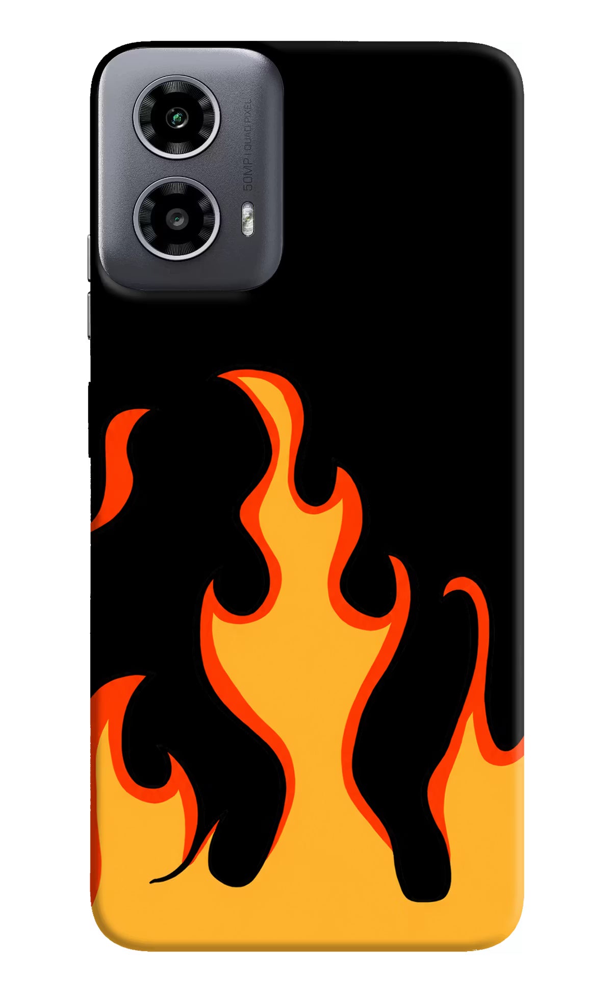 Fired Up – Black Moto G34 5G Hard Case Back Cover by Casekaro