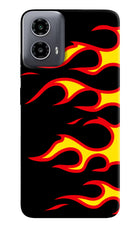 Side Sweep Flames Moto G34 5G Hard Case Back Cover by Casekaro