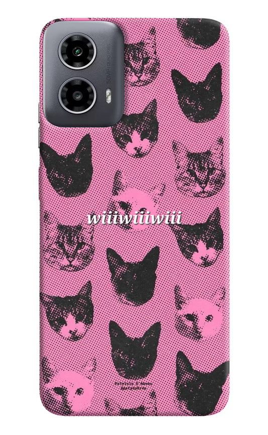 Pink Cats Moto G34 5G Hard Case Back Cover by Casekaro