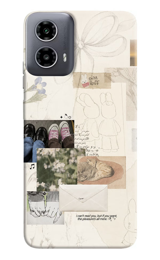 Soft Aesthetic Moto G34 5G Hard Case Back Cover by Casekaro