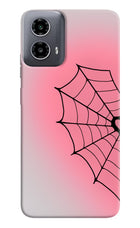 Pink Web Moto G34 5G Hard Case Back Cover by Casekaro