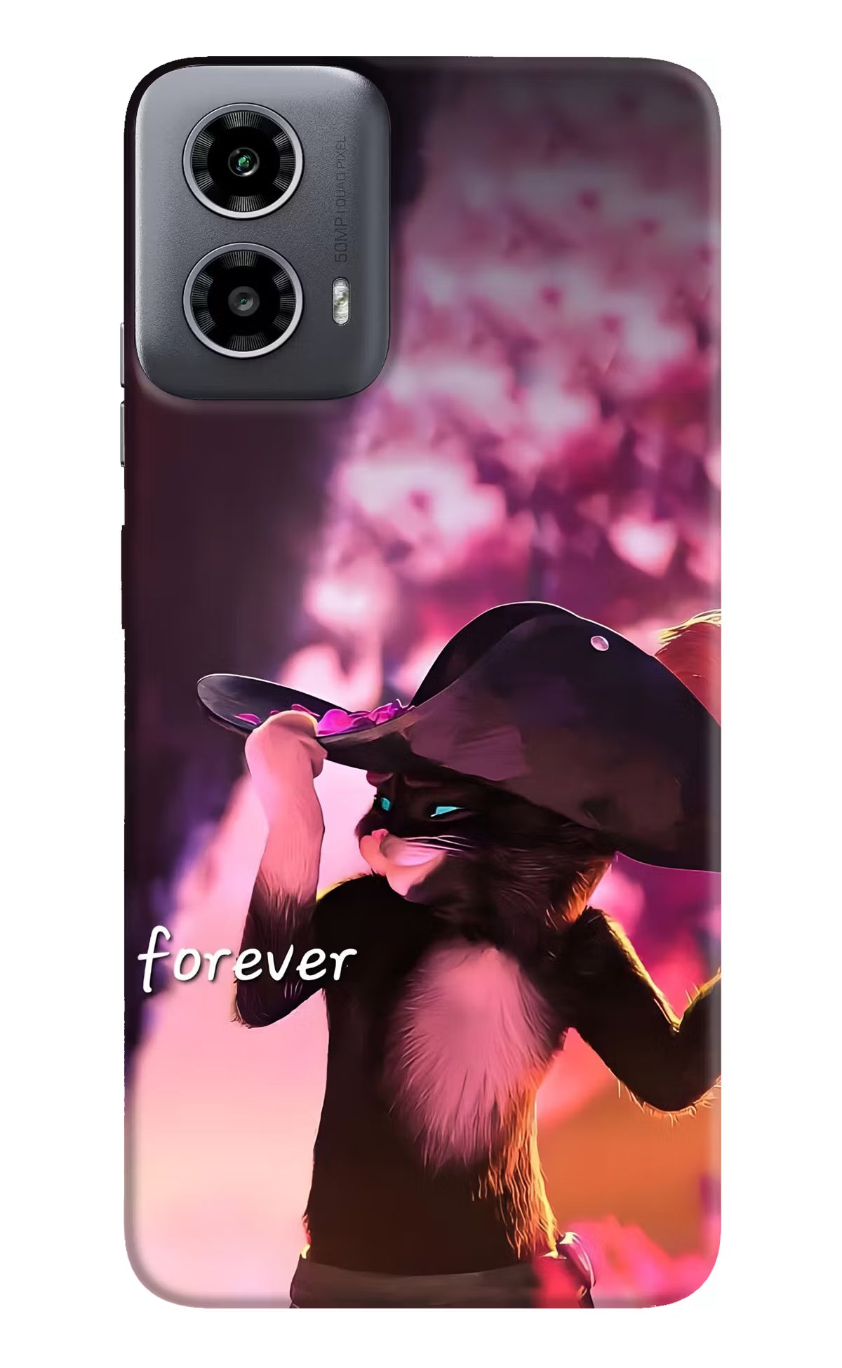 Forever Cat Moto G34 5G Hard Case Back Cover by Casekaro