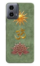 Om & Lotus Moto G34 5G Back Cover