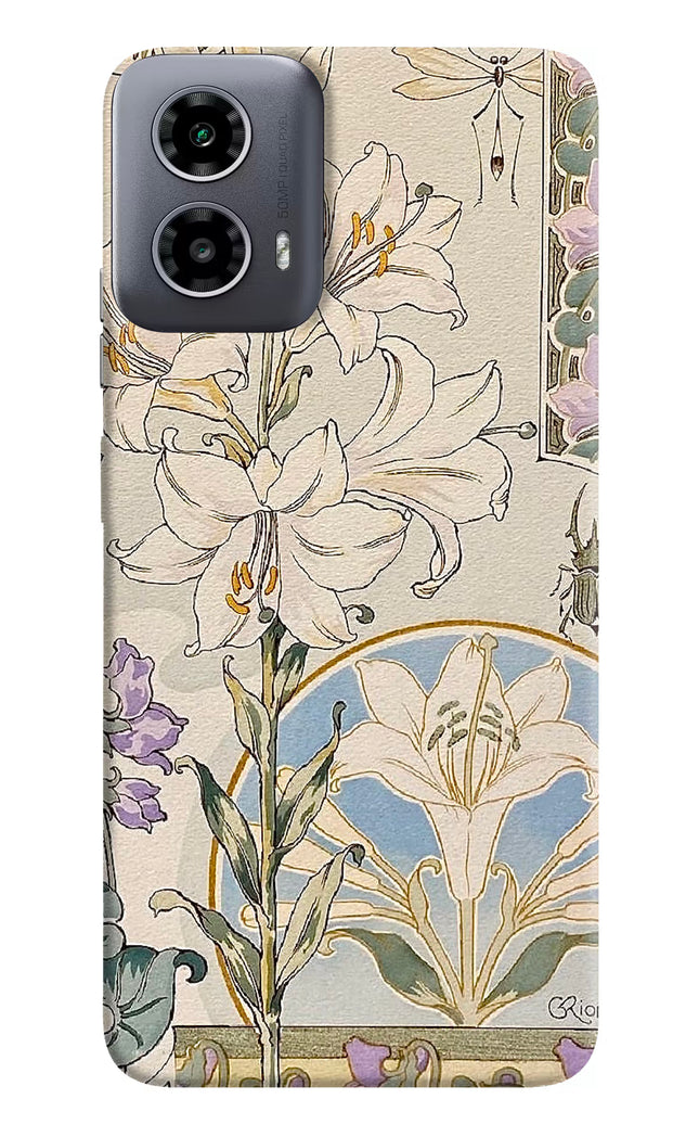 White Lily Moto G34 5G Hard Case Back Cover by Casekaro