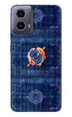 Koi Blue Moto G34 5G Back Cover