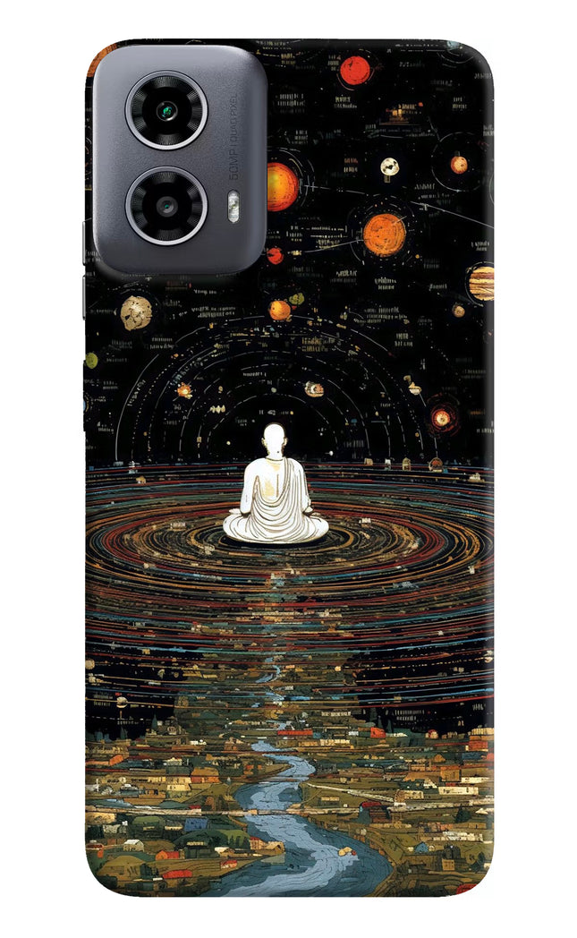 Space Monk Moto G34 5G Hard Case Back Cover by Casekaro