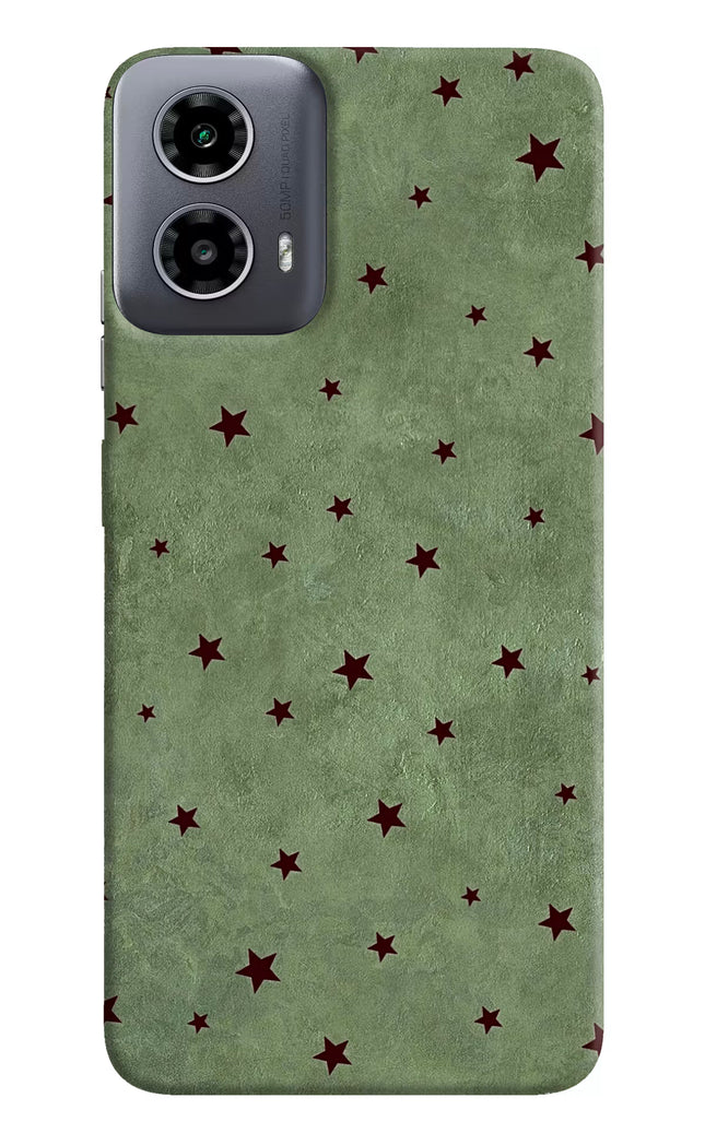 Green Stars Moto G34 5G Hard Case Back Cover by Casekaro