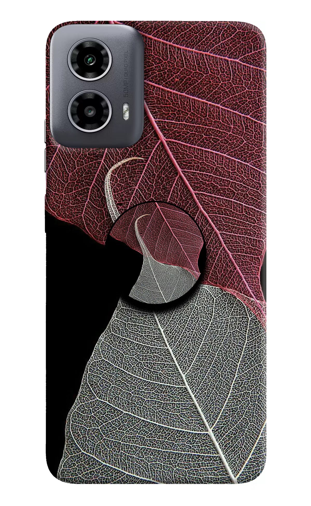 Leaf Pattern Moto G34 5G Pop Case by Casekaro