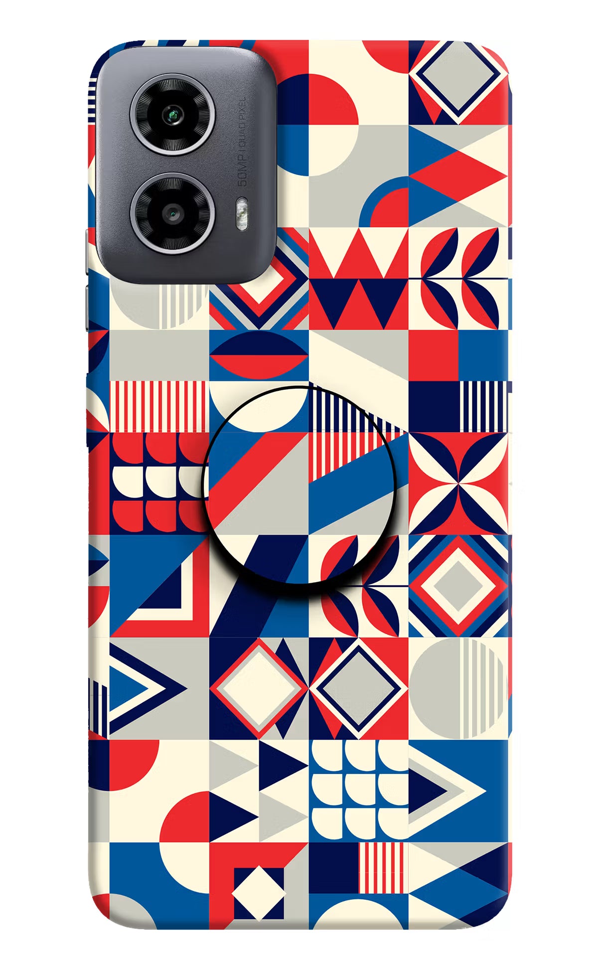 Colorful Pattern Moto G34 5G Pop Case by Casekaro