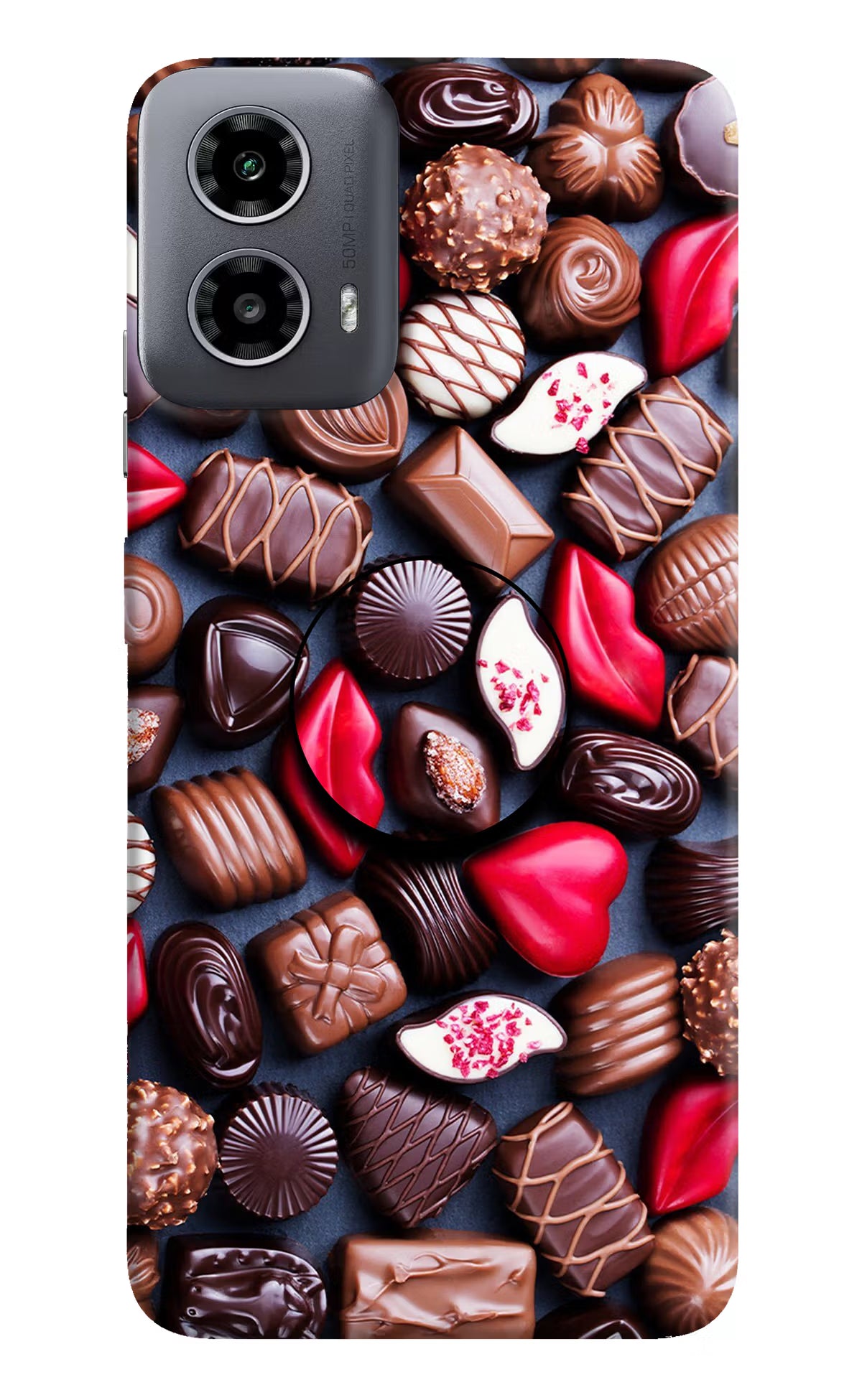 Chocolates Moto G34 5G Pop Case by Casekaro