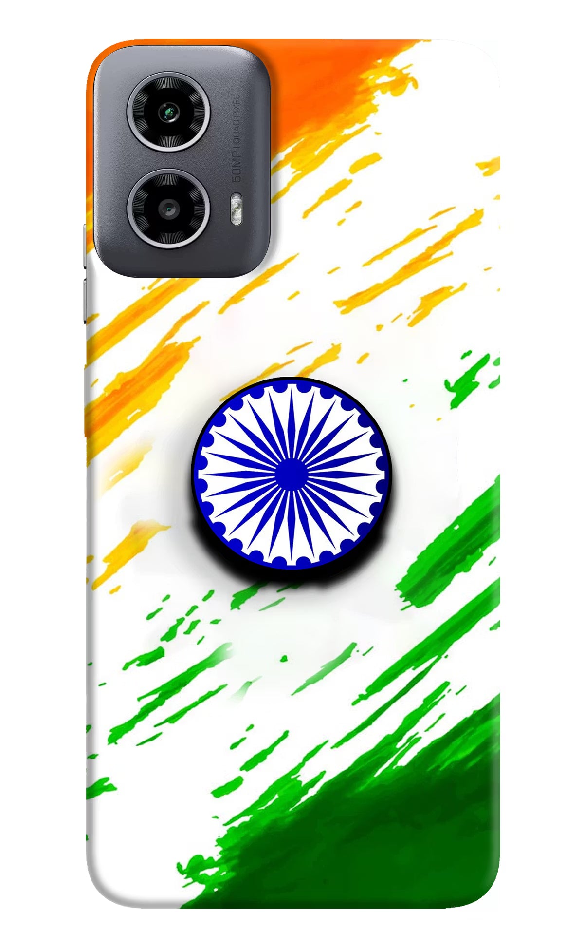 Indian Flag Ashoka Chakra Moto G34 5G Pop Case by Casekaro