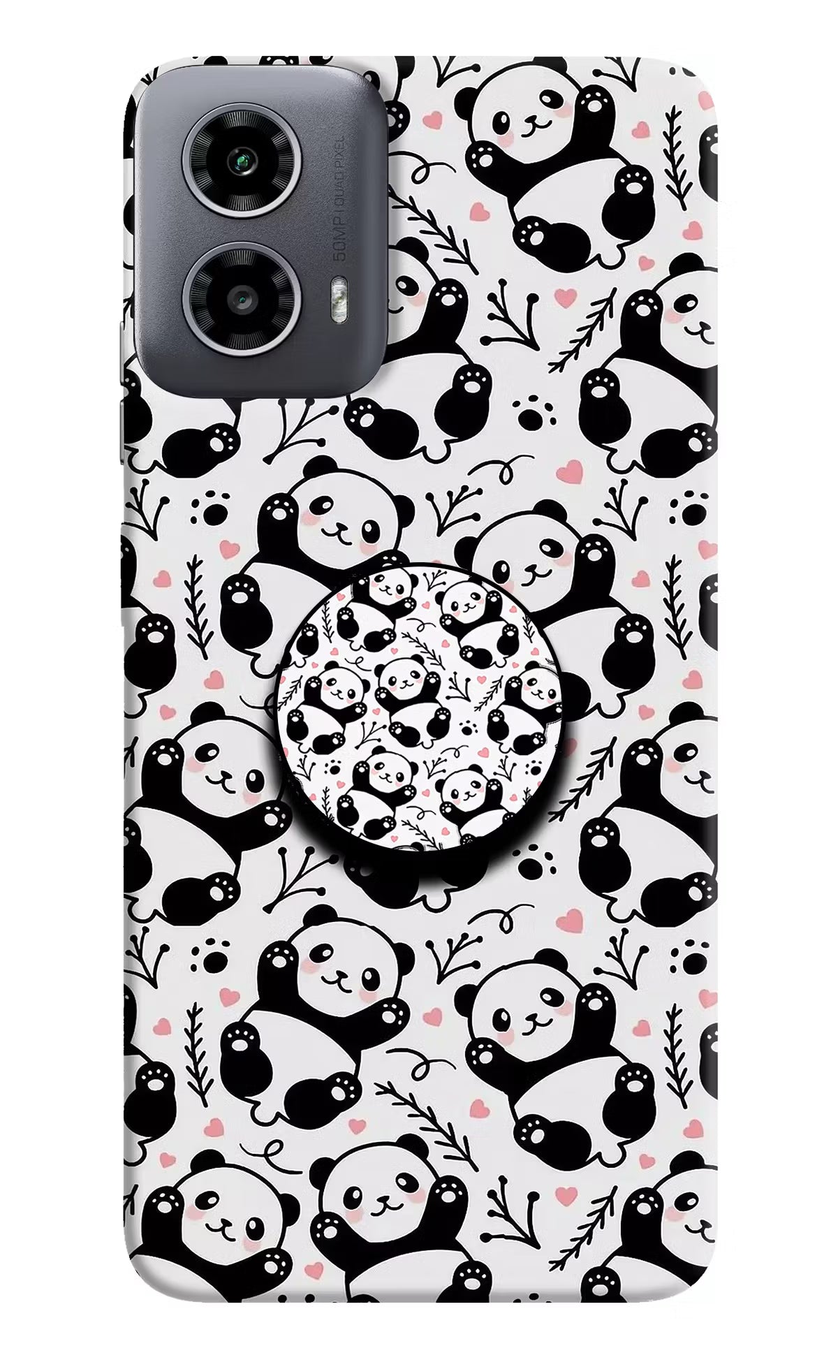 Cute Panda Moto G34 5G Pop Case by Casekaro