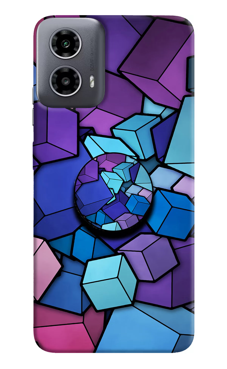 Cubic Abstract Moto G34 5G Pop Case, Hard case