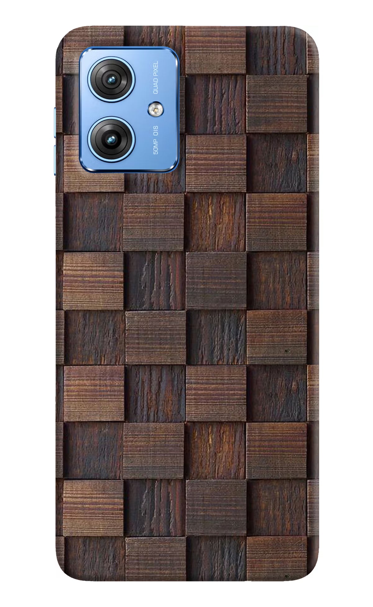 Wooden Cube Design Moto G64 5G Hard Case Back Cover by Casekaro