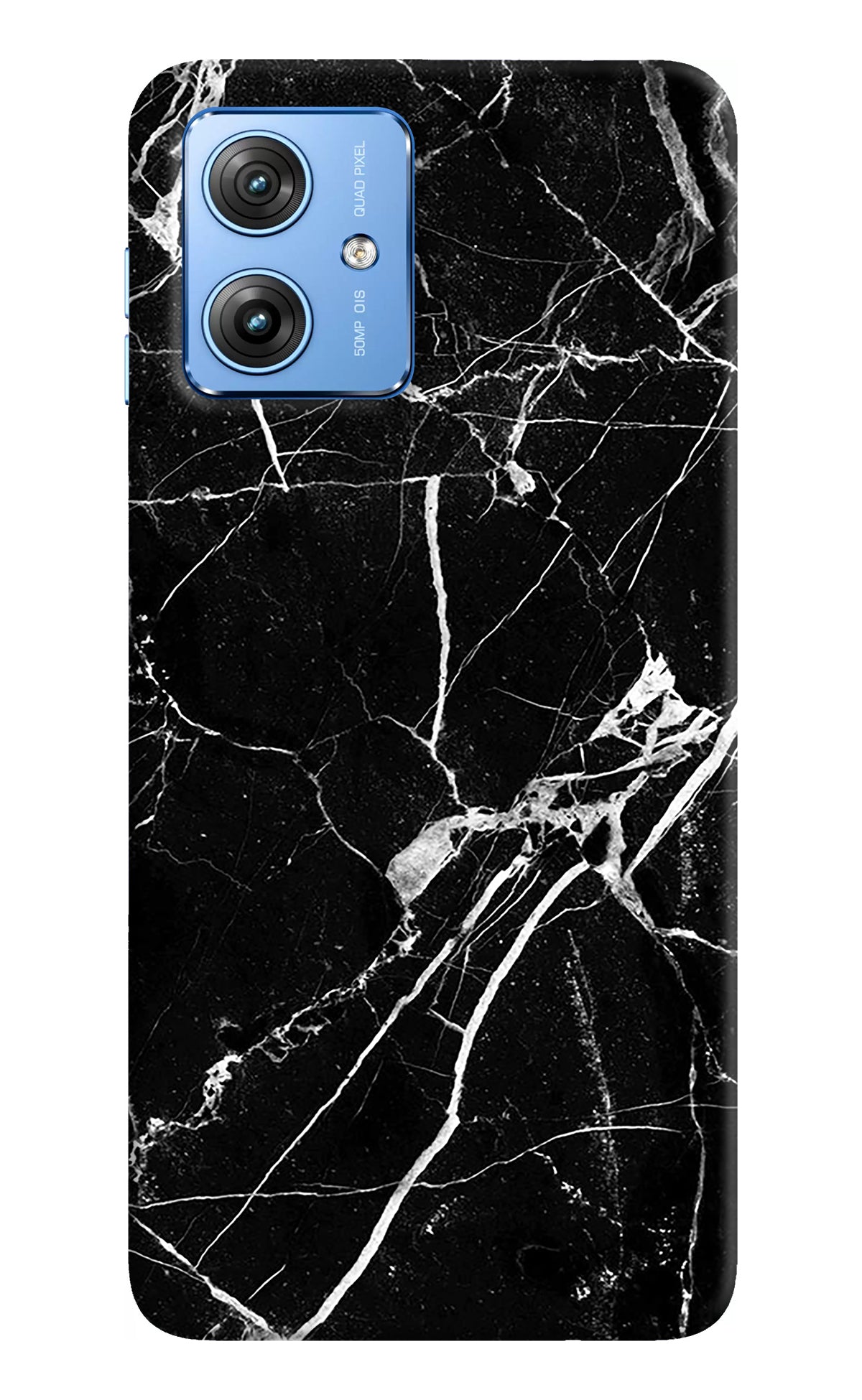 Black Marble Pattern Moto G64 5G Back Cover