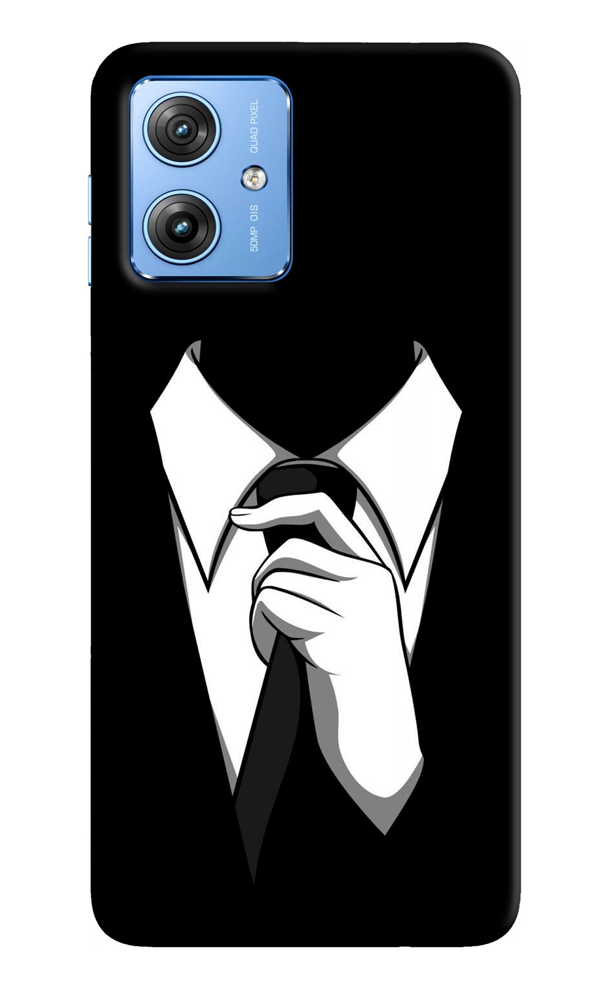 Black Tie Moto G64 5G Back Cover