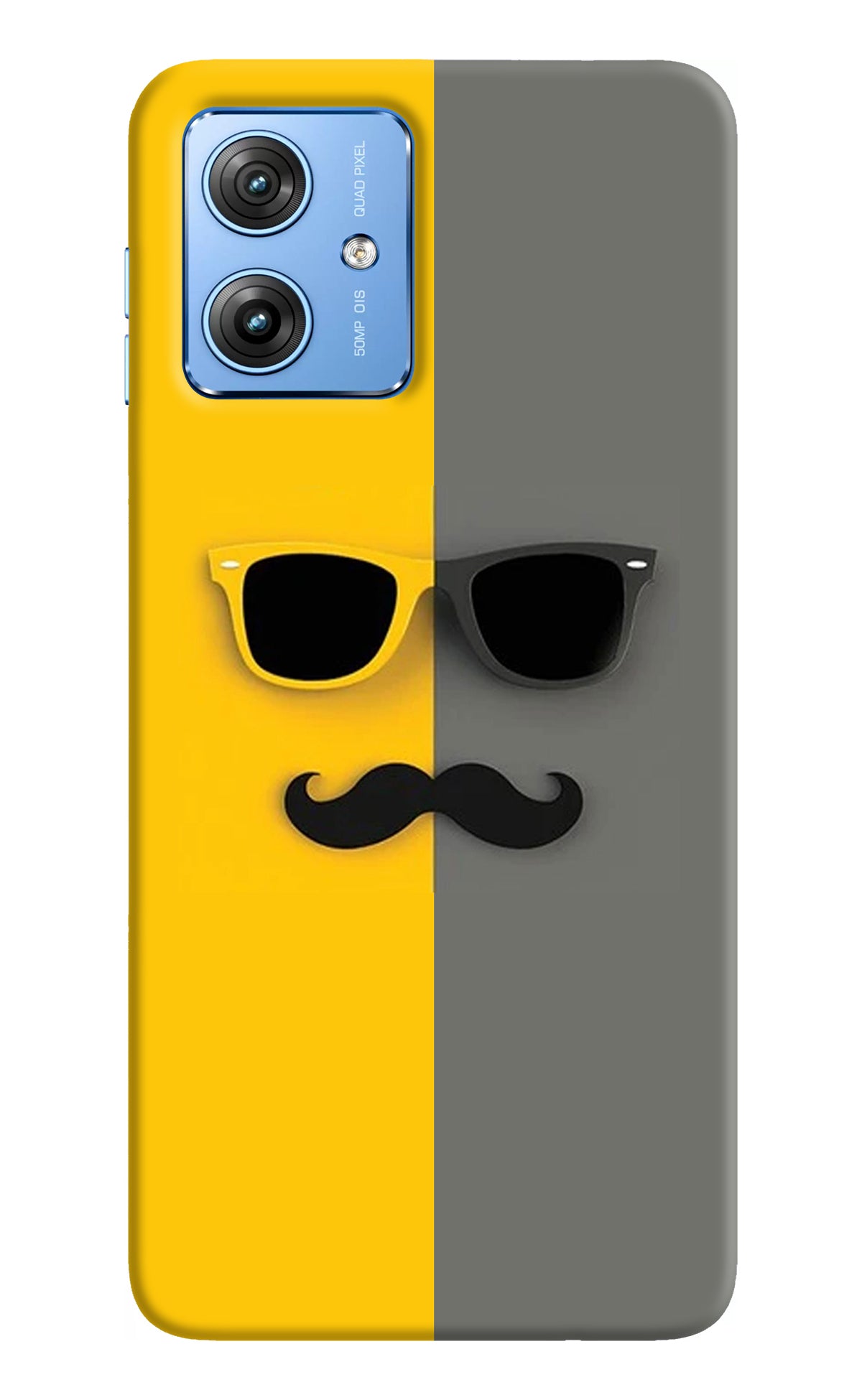 Sunglasses with Mustache Moto G64 5G Back Cover