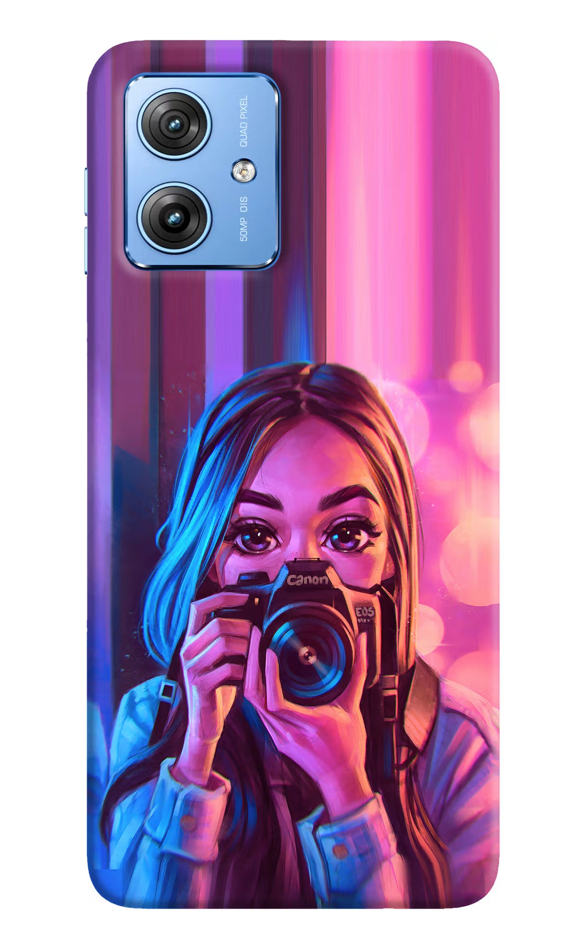 Girl Photographer Moto G64 5G Hard Case Back Cover by Casekaro
