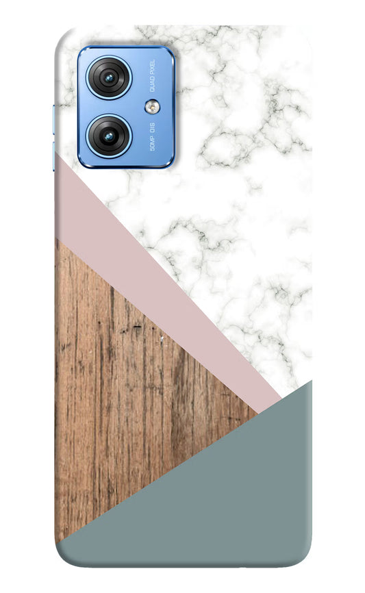 Marble wood Abstract Moto G64 5G Hard Case Back Cover by Casekaro