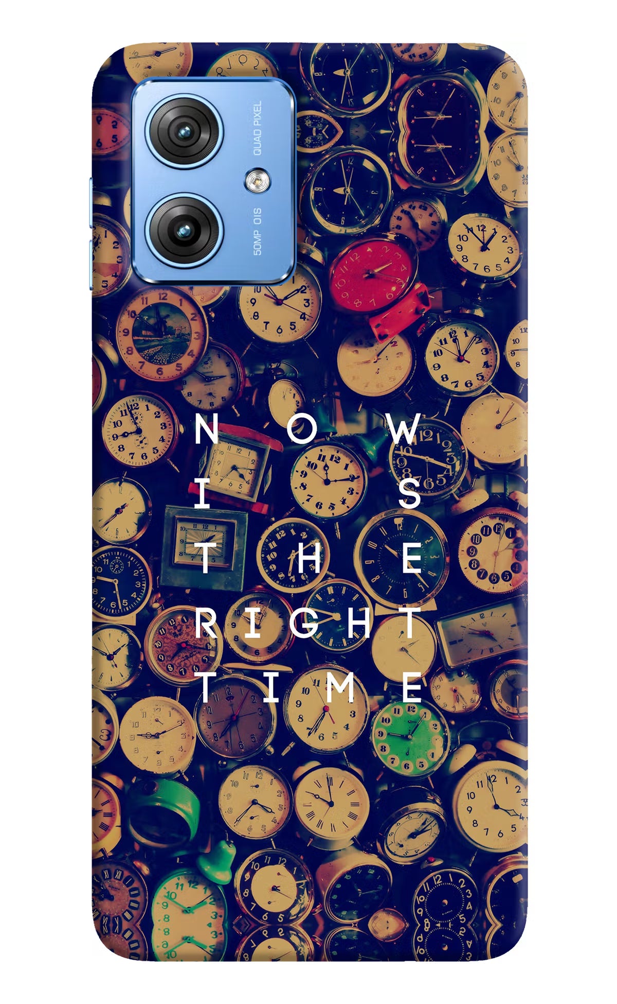 Now is the Right Time Quote Moto G64 5G Hard Case Back Cover by Casekaro