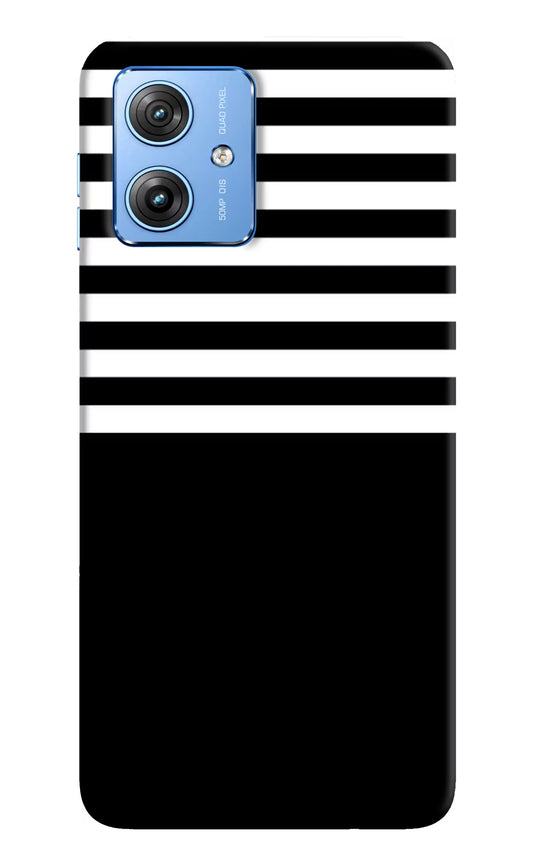 Black and White Print Moto G64 5G Hard Case Back Cover by Casekaro