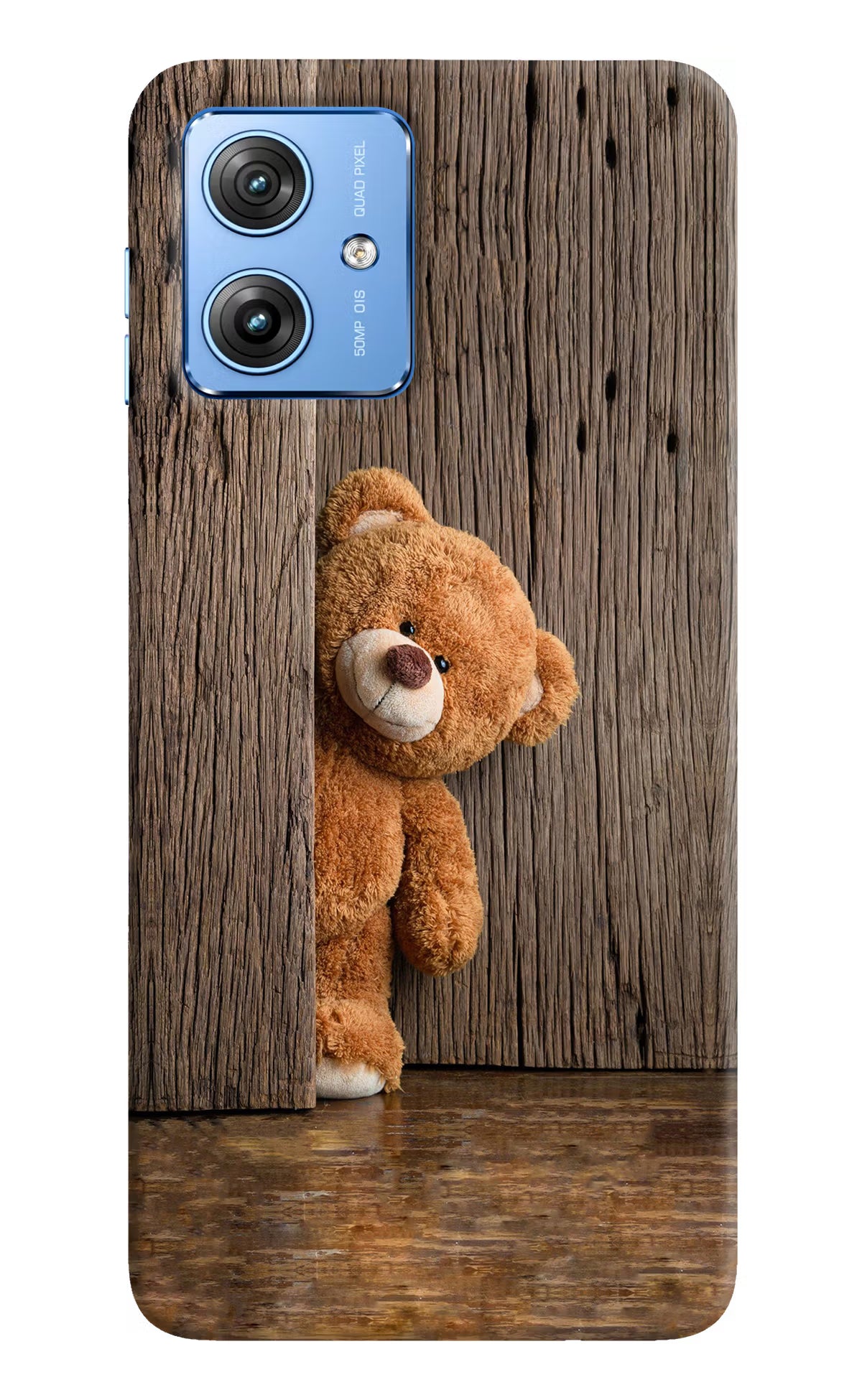 Teddy Wooden Moto G64 5G Hard Case Back Cover by Casekaro