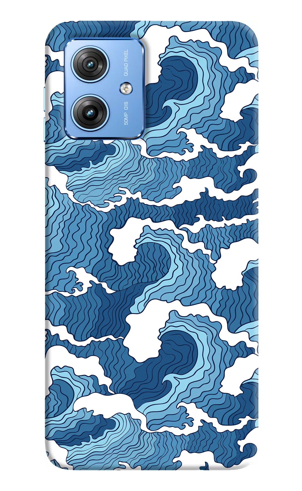 Blue Waves Moto G64 5G Hard Case Back Cover by Casekaro