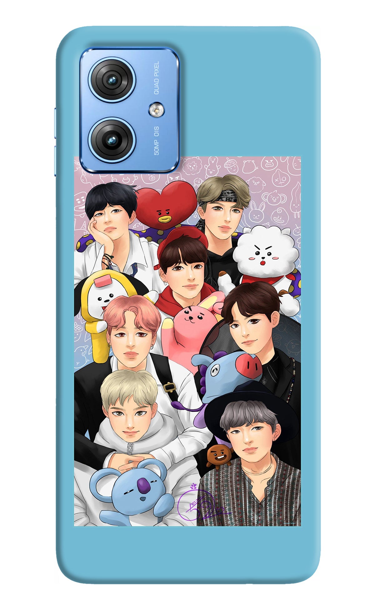 BTS with animals Moto G64 5G Back Cover