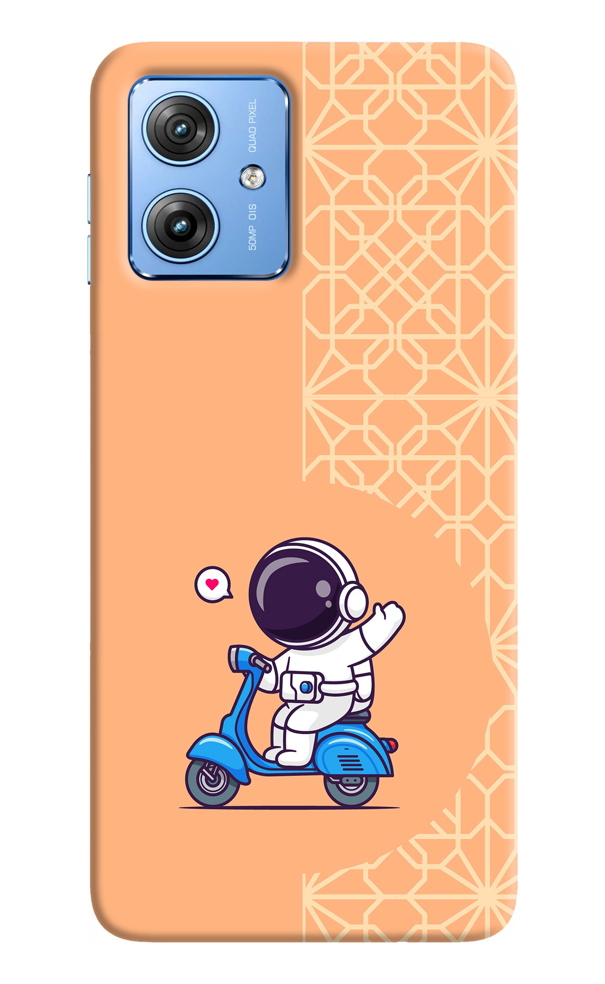 Cute Astronaut Riding Moto G64 5G Back Cover