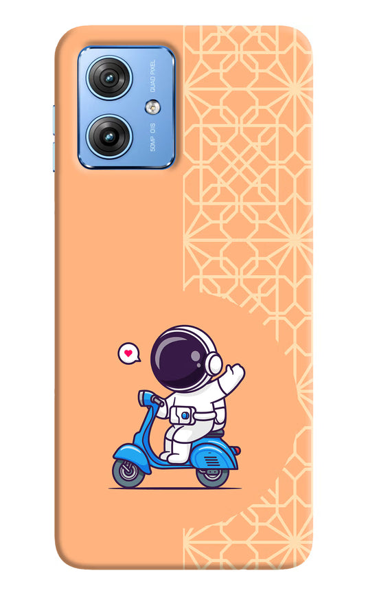 Cute Astronaut Riding Moto G64 5G Hard Case Back Cover by Casekaro