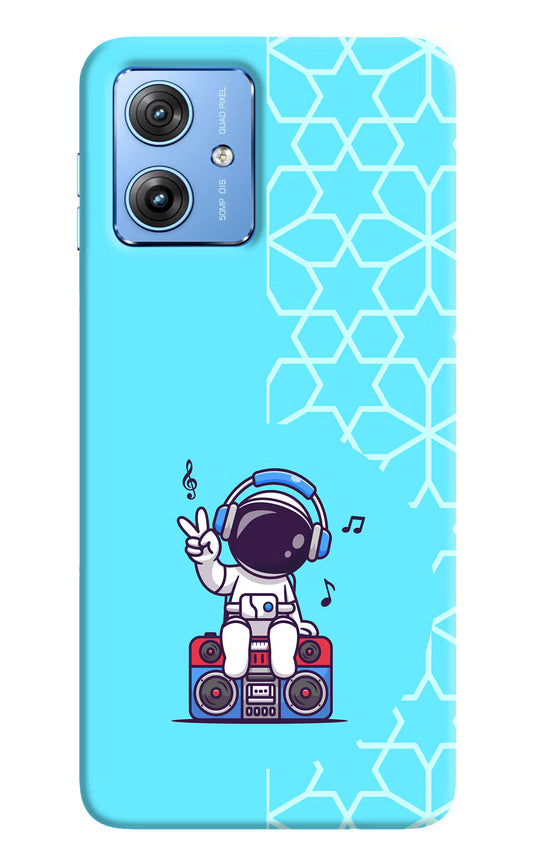 Cute Astronaut Chilling Moto G64 5G Hard Case Back Cover by Casekaro