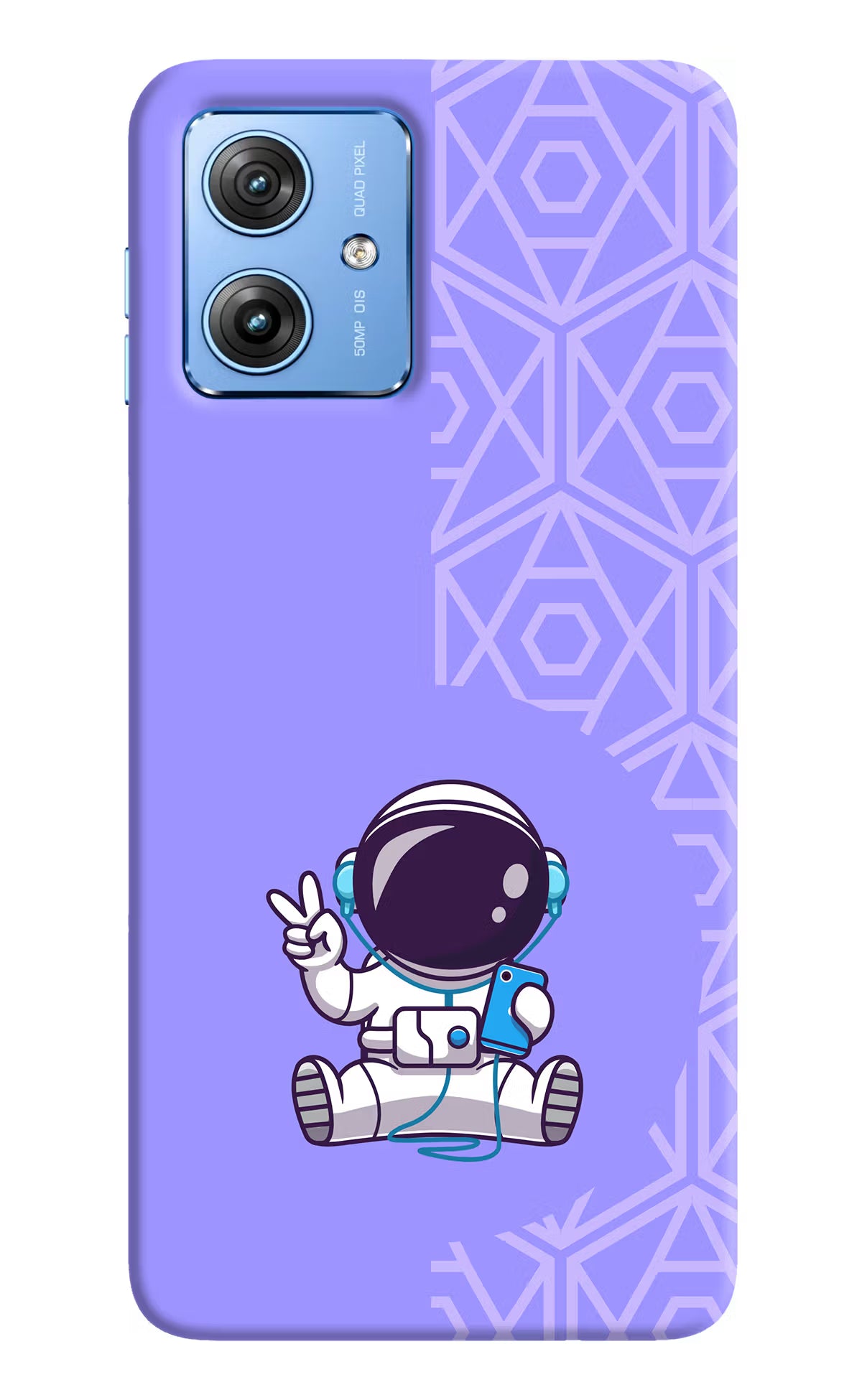 Cute Astronaut Chilling Moto G64 5G Hard Case Back Cover by Casekaro