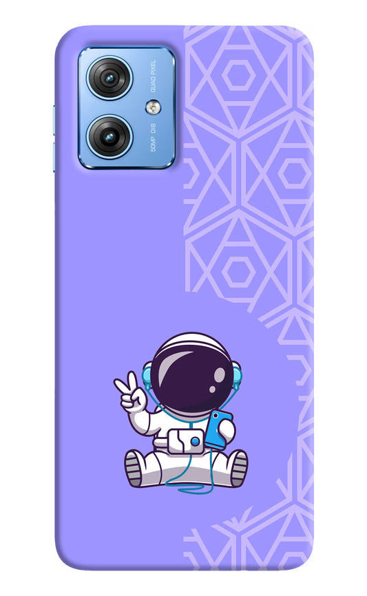 Cute Astronaut Chilling Moto G64 5G Hard Case Back Cover by Casekaro