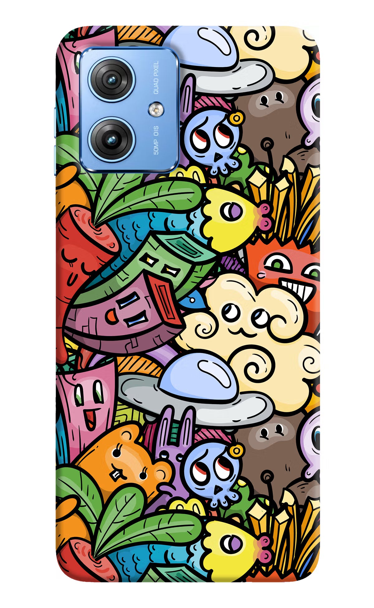 Veggie Doodle Moto G64 5G Hard Case Back Cover by Casekaro