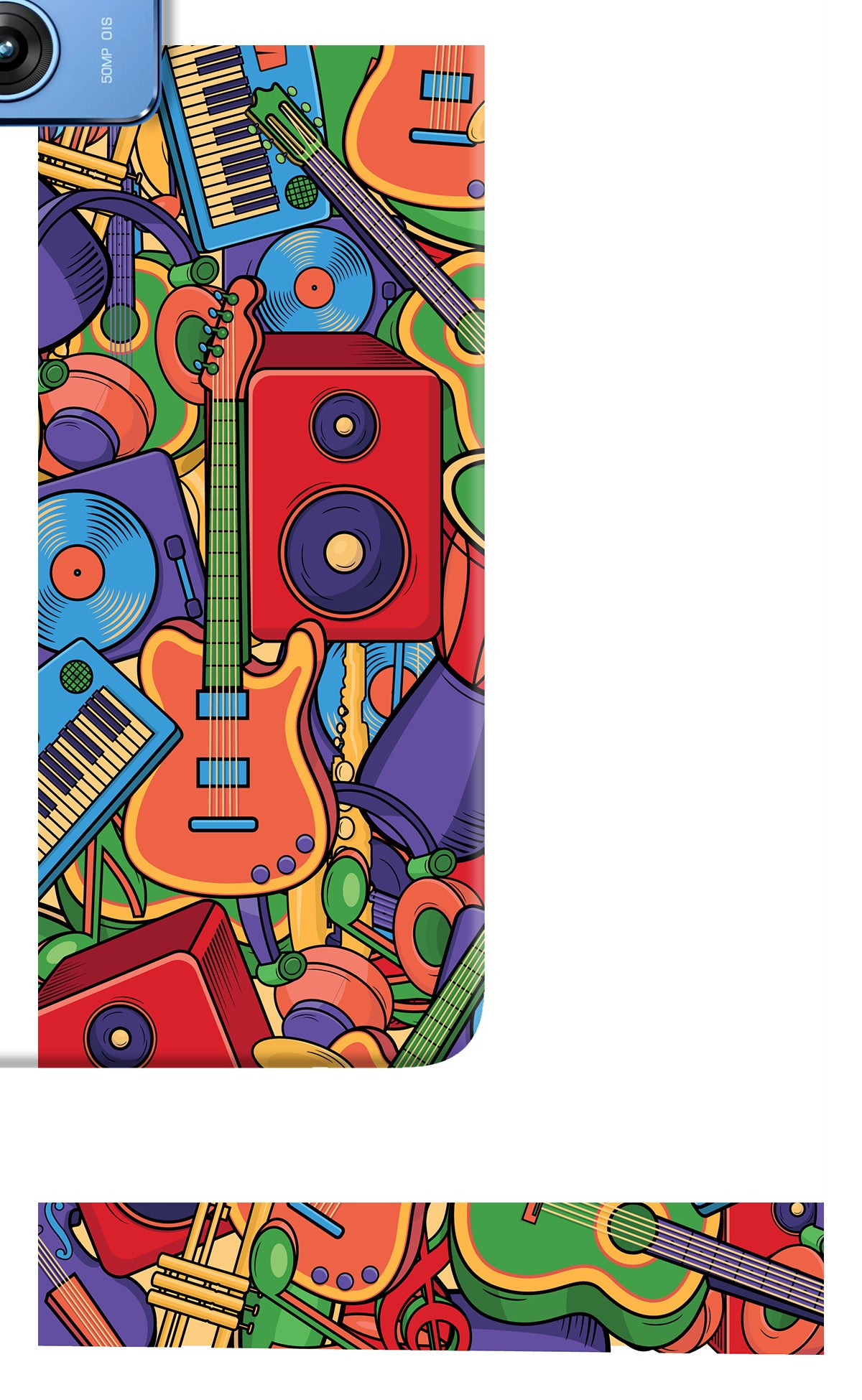 Music Instrument Doodle Moto G64 5G Back Cover