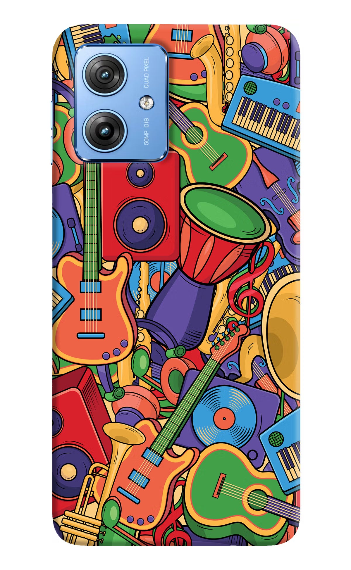 Music Instrument Doodle Moto G64 5G Hard Case Back Cover by Casekaro