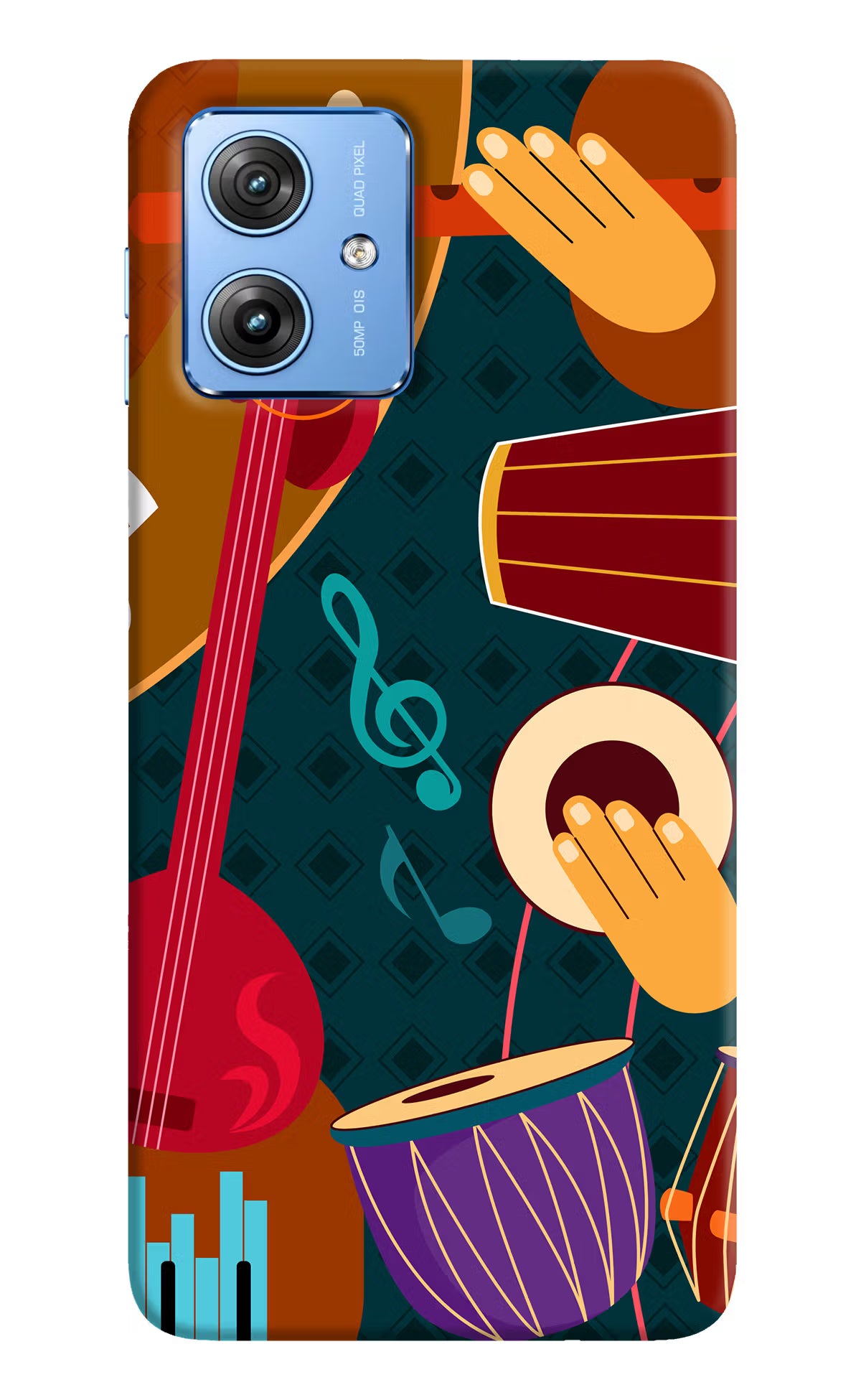 Music Instrument Moto G64 5G Hard Case Back Cover by Casekaro