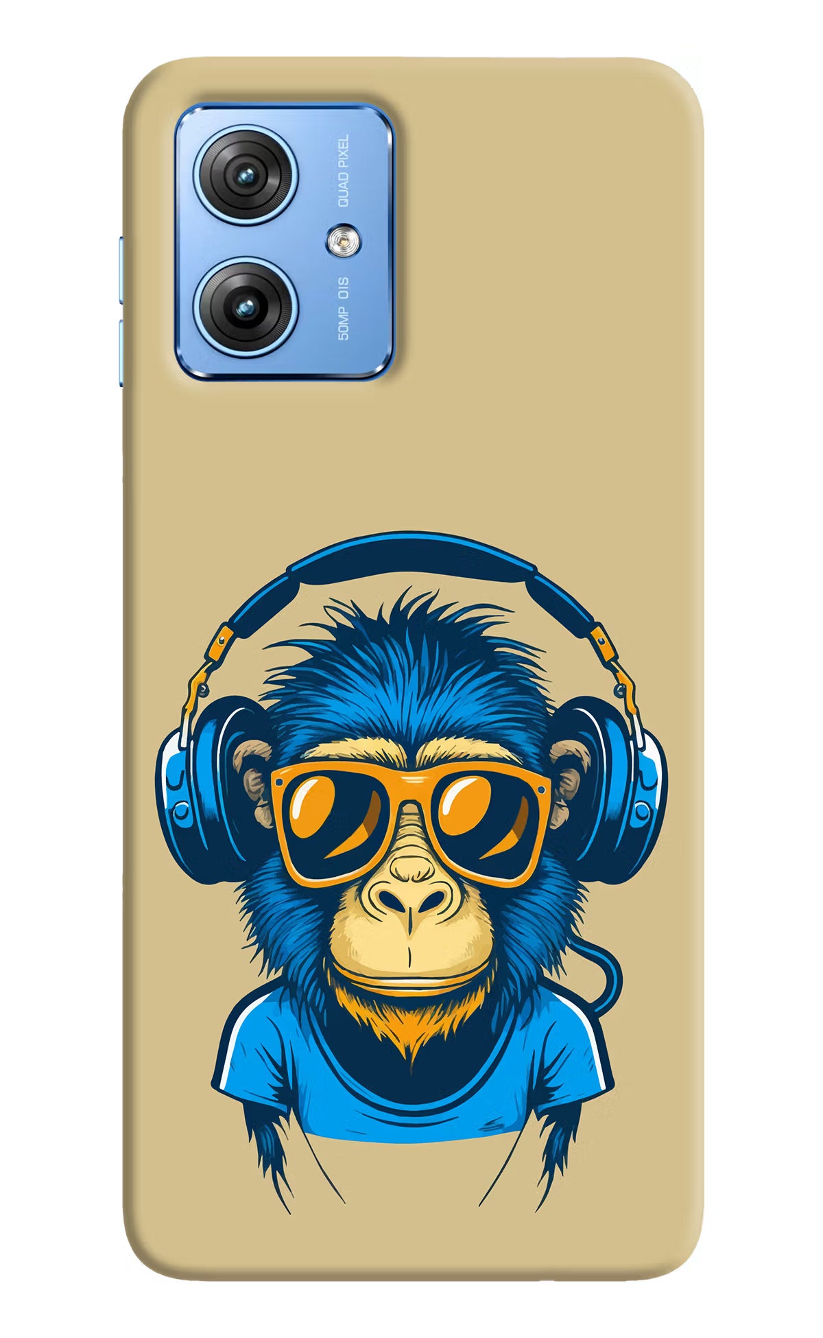 Monkey Headphone Moto G64 5G Hard Case Back Cover by Casekaro