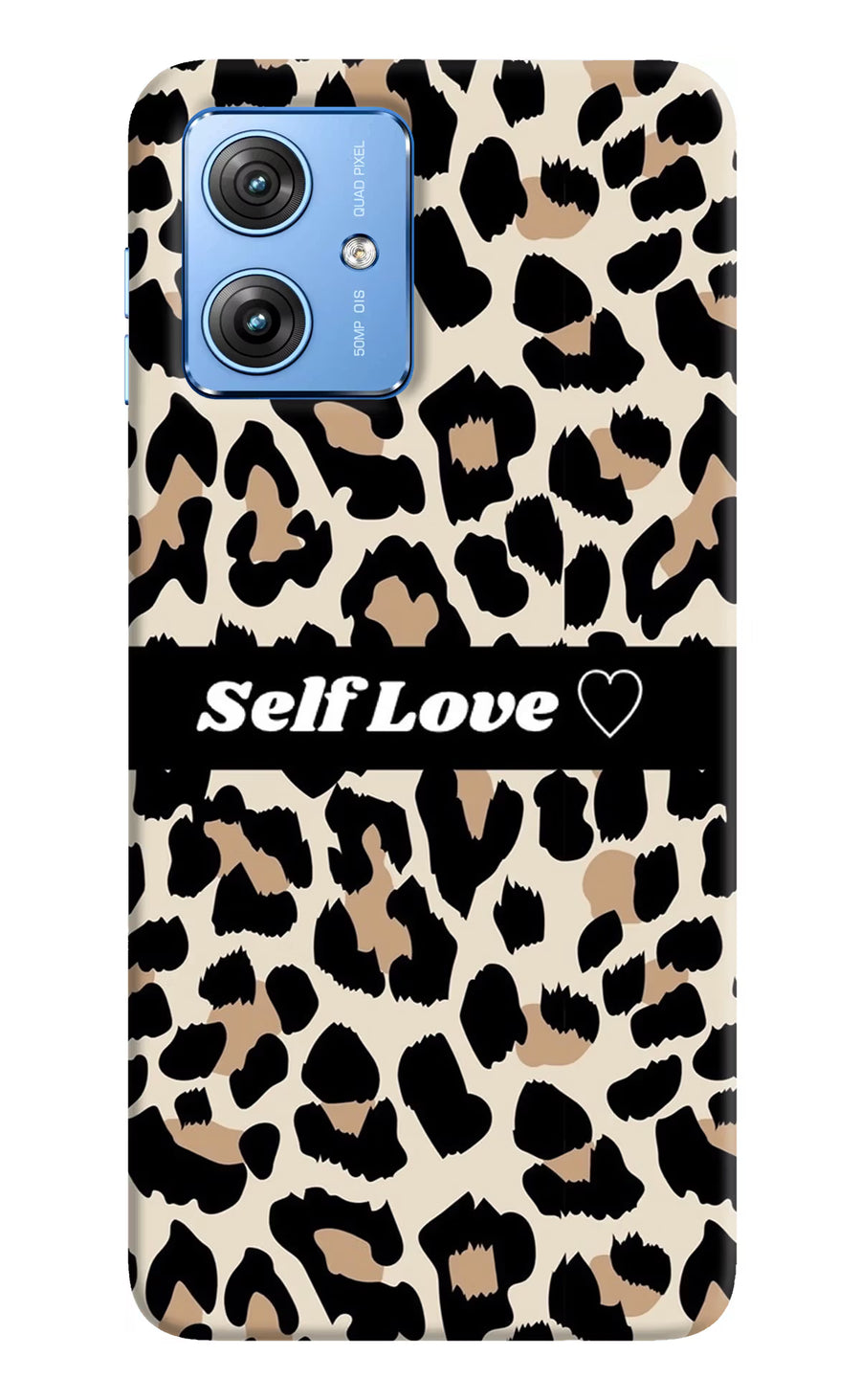 Leopard Print Self Love Moto G64 5G Back Cover, Hard case