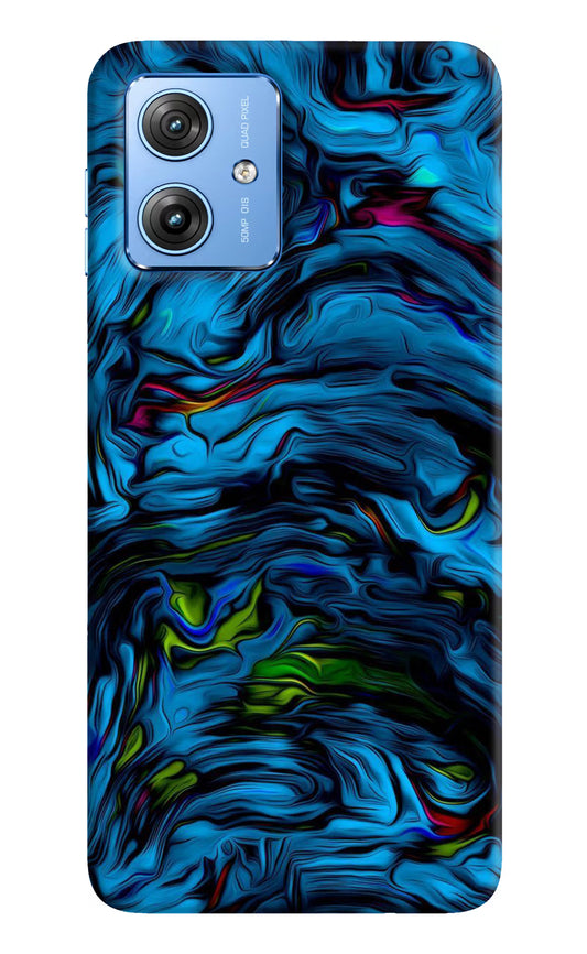 Dark Blue Abstract Moto G64 5G Hard Case Back Cover by Casekaro