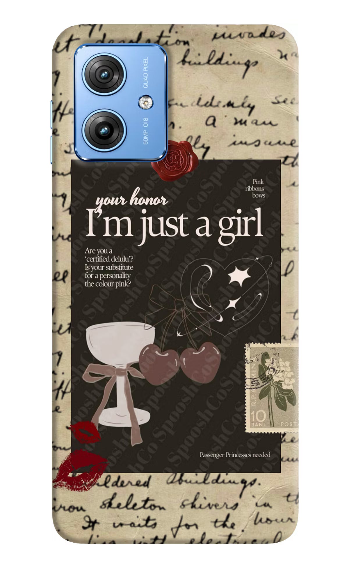 I am just a girl Moto G64 5G Hard Case Back Cover by Casekaro