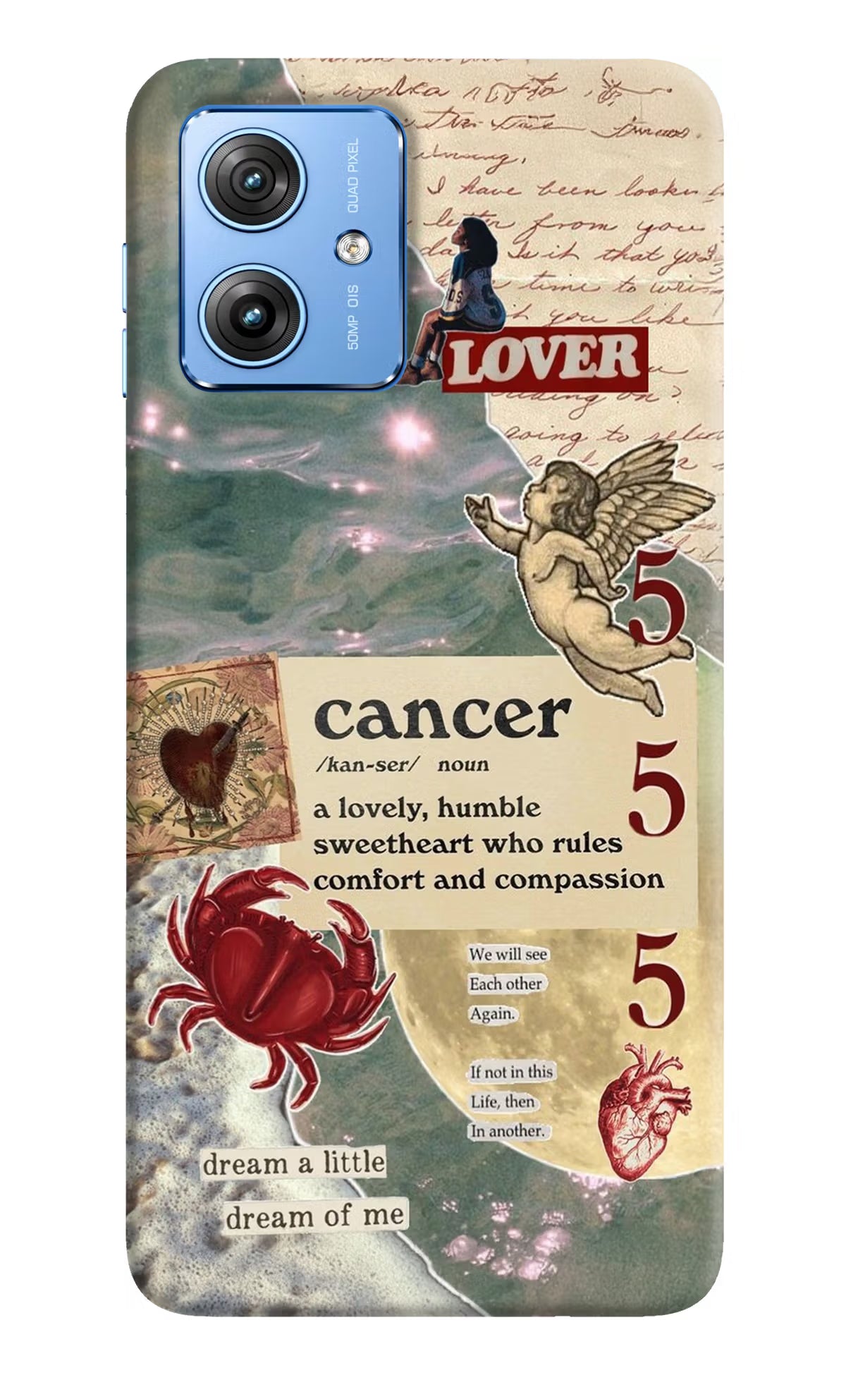 Cancer Zodiac Moto G64 5G Hard Case Back Cover by Casekaro