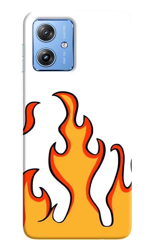 Fired Up – White Moto G64 5G Hard Case Back Cover by Casekaro