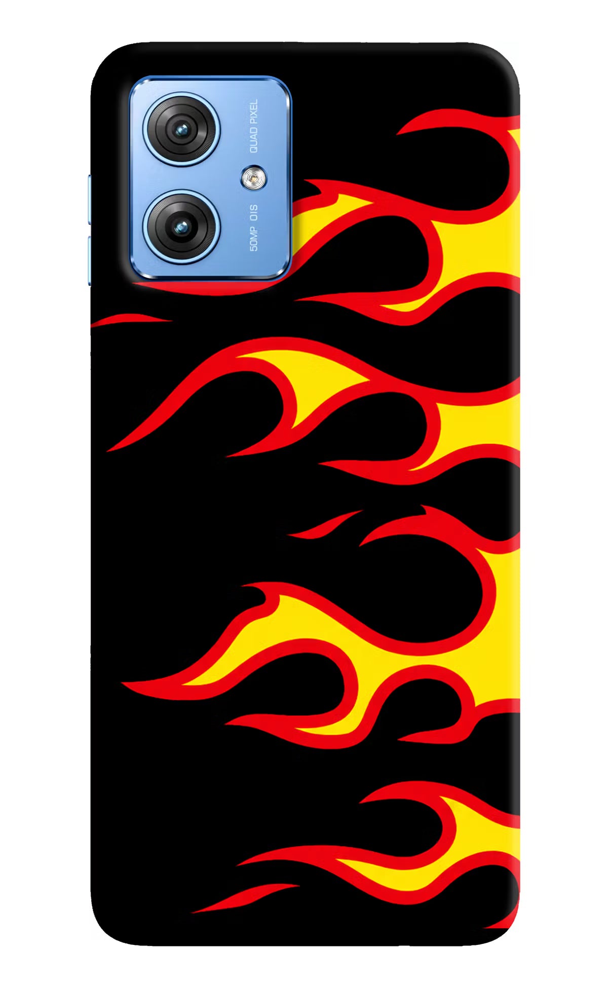 Side Sweep Flames Moto G64 5G Hard Case Back Cover by Casekaro