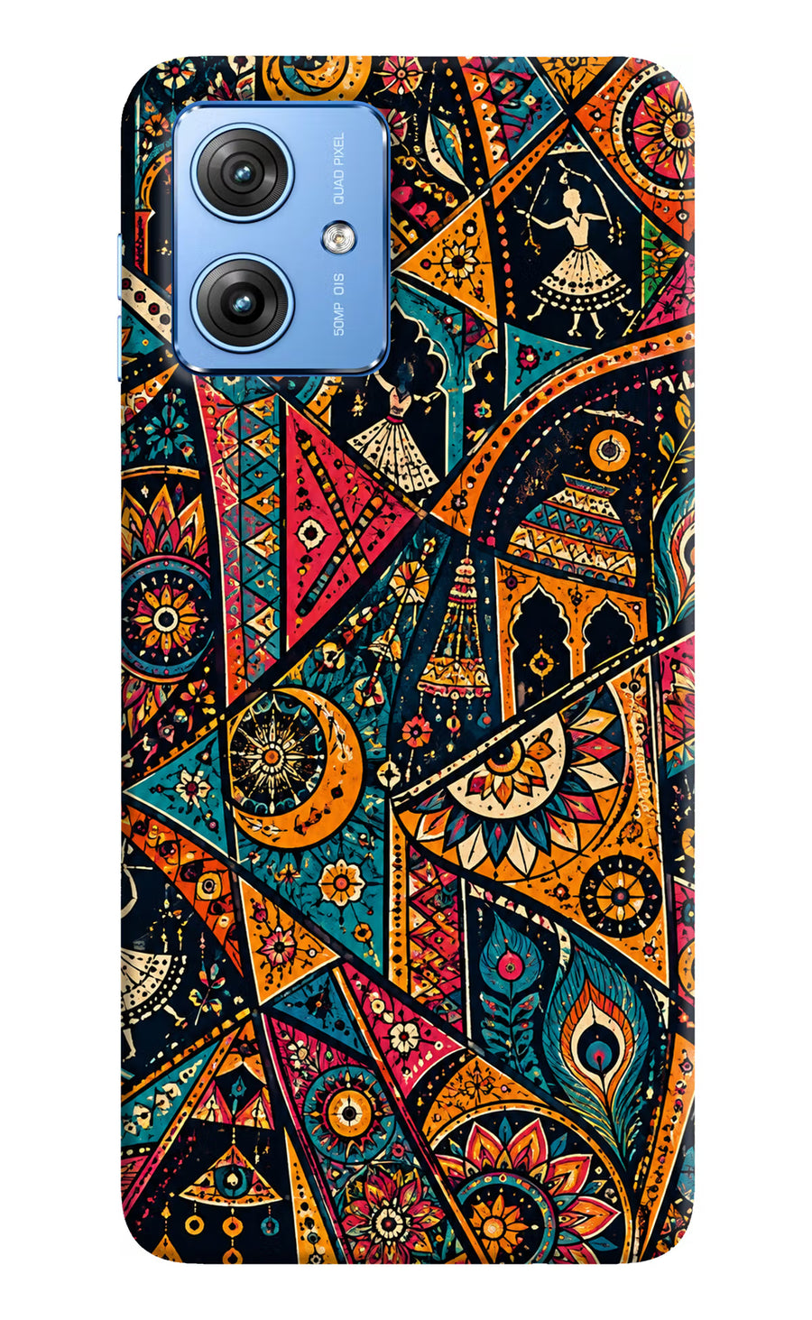 Folk Print Moto G64 5G Back Cover, Hard case