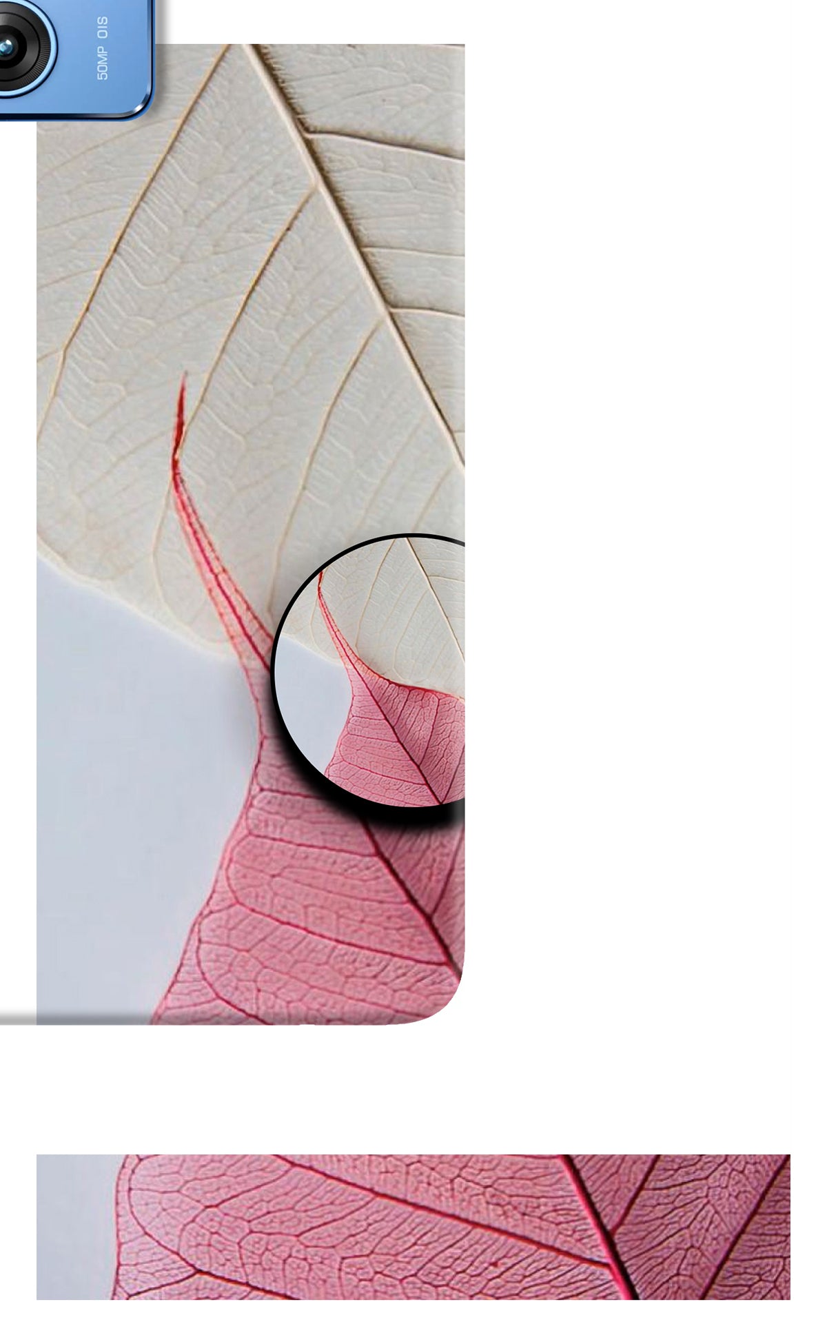 White Pink Leaf Moto G64 5G Pop Case