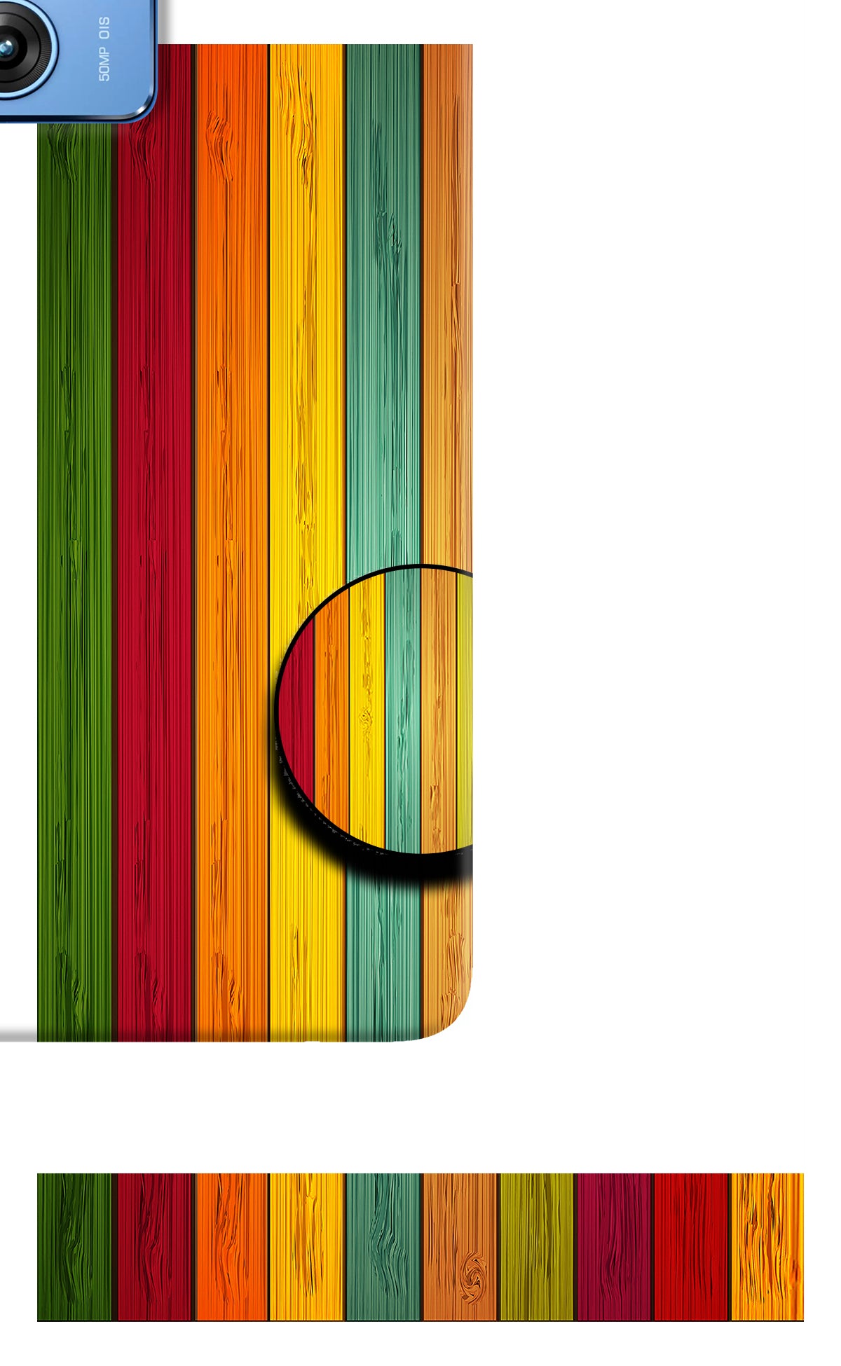 Multicolor Wooden Moto G64 5G Pop Case