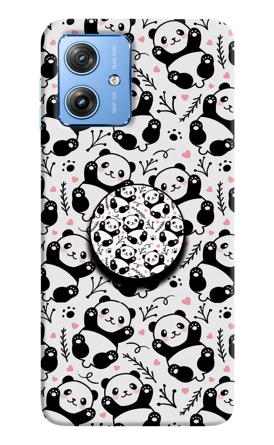 Cute Panda Moto G64 5G Pop Case, Hard case